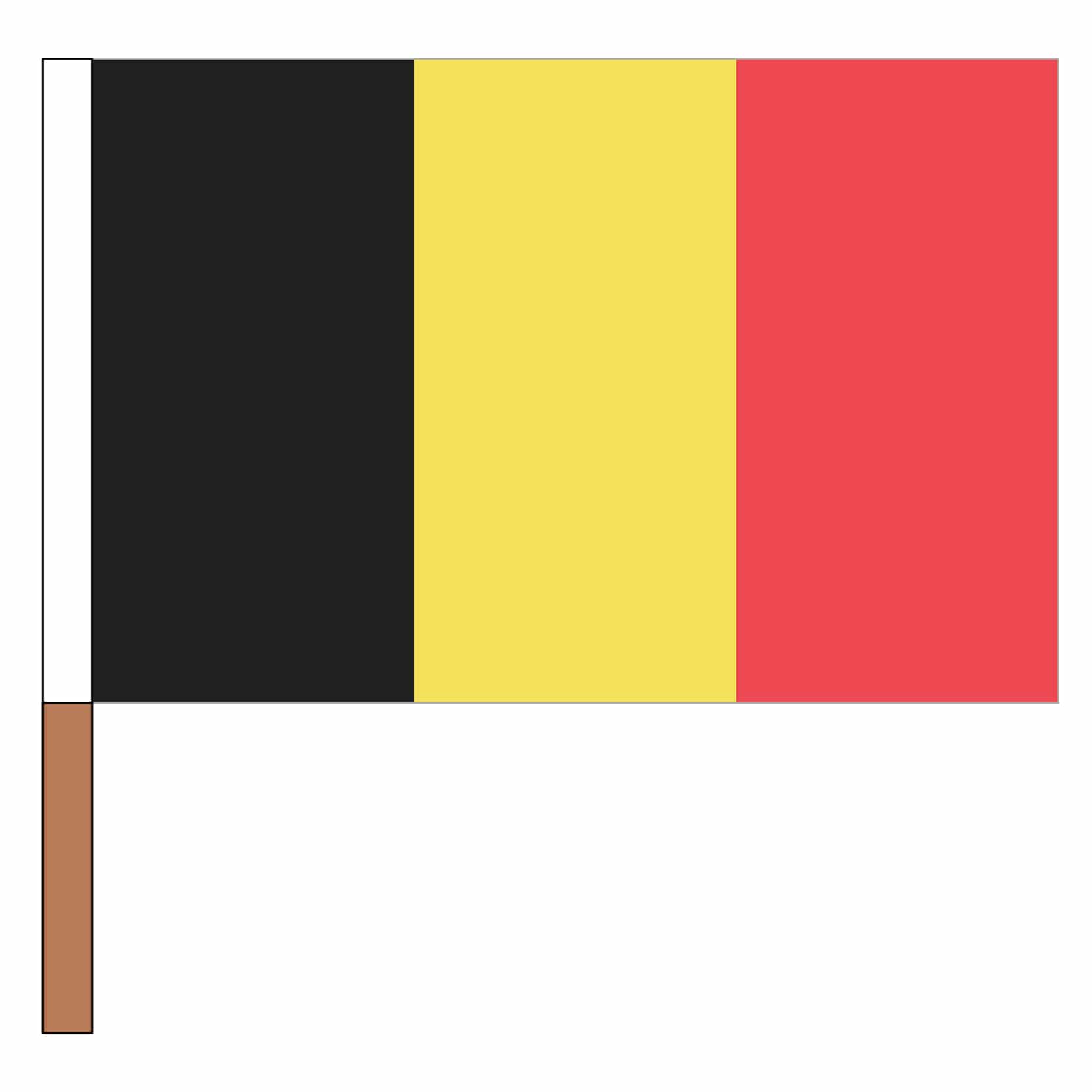 Stockfahne Belgien 30x45 cm