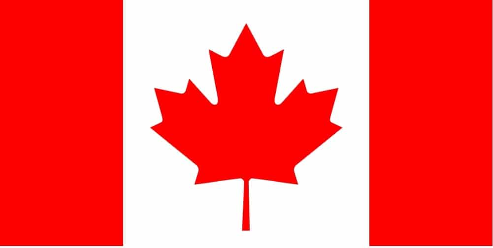 Stockfahne Kanada, 30x45 cm