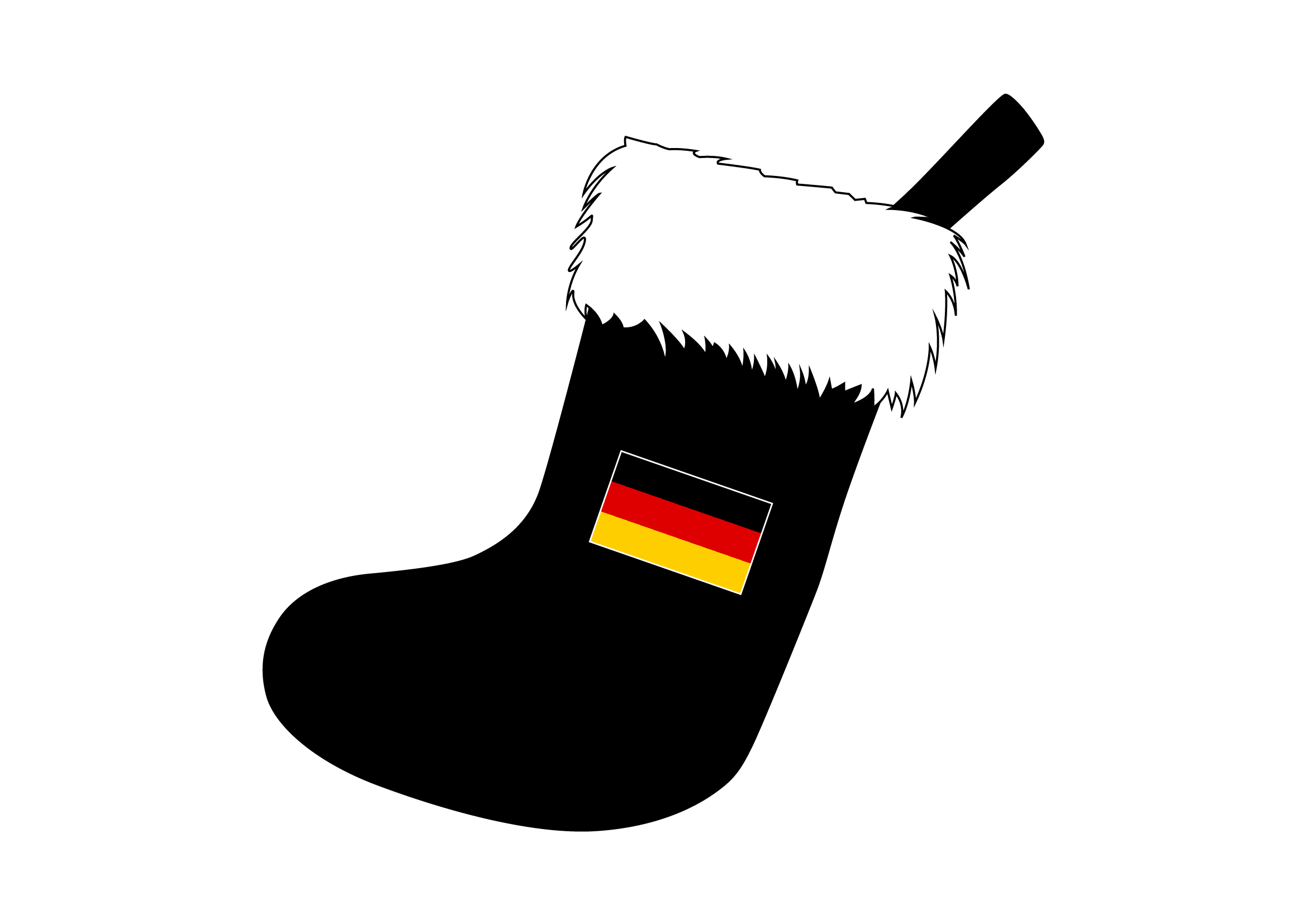 Nikolaus Stiefel Deutschland schwarz/weiß
