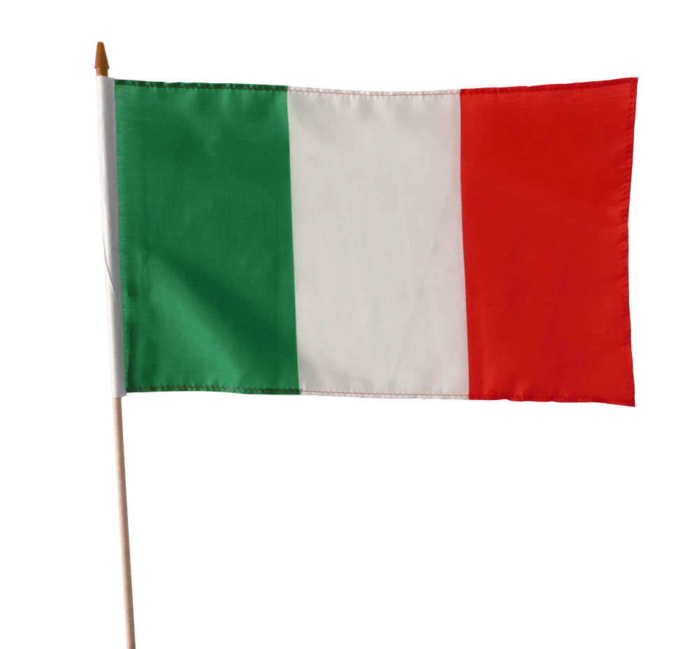 Stockfahne Italien, 30x45 cm