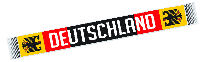 Schal bedruckt Baumwoll-Touch 140x17 cm Deutschland Balken Nr 1