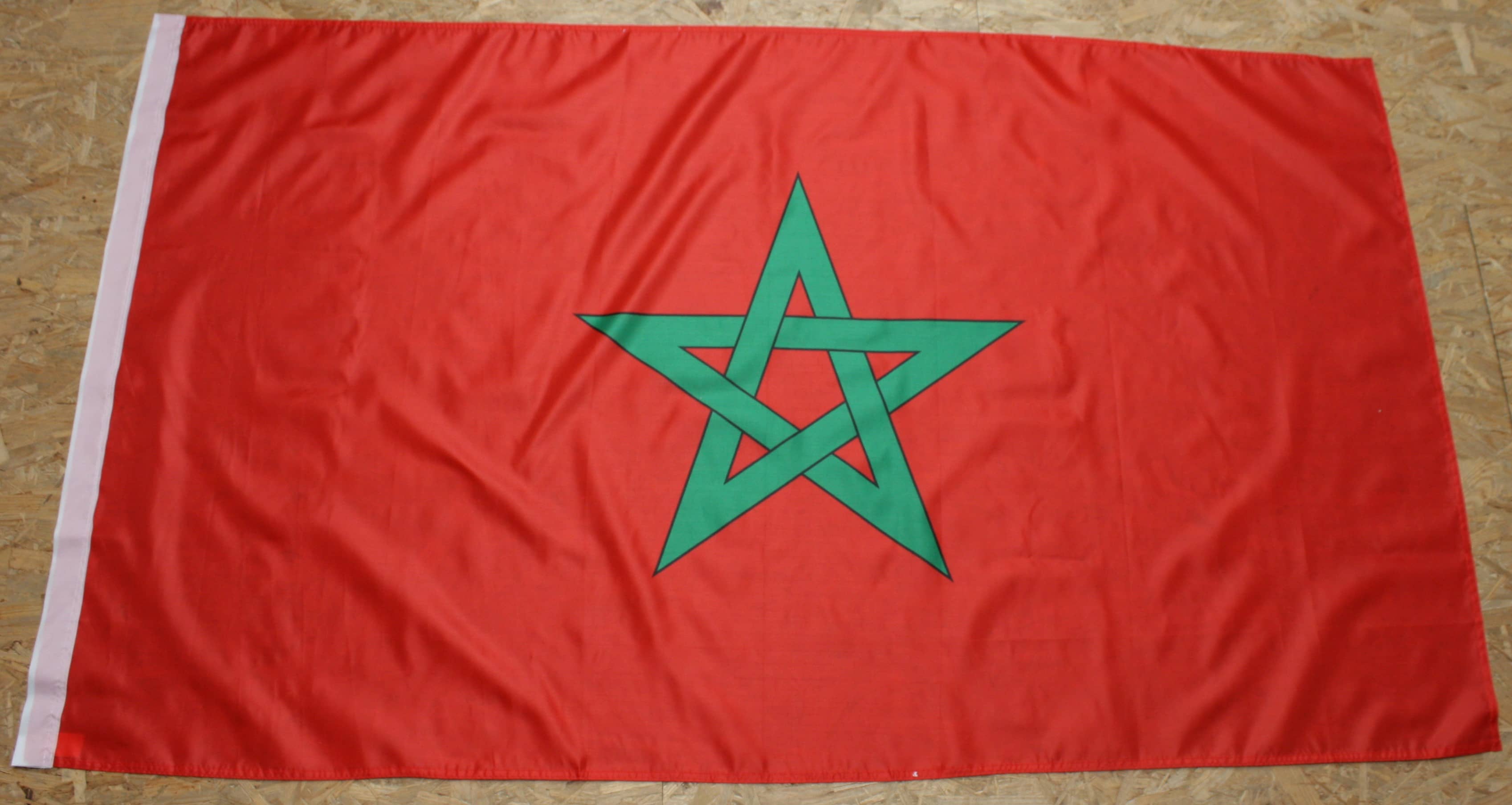 Seidenfahne Marokko, 90x150 cm
