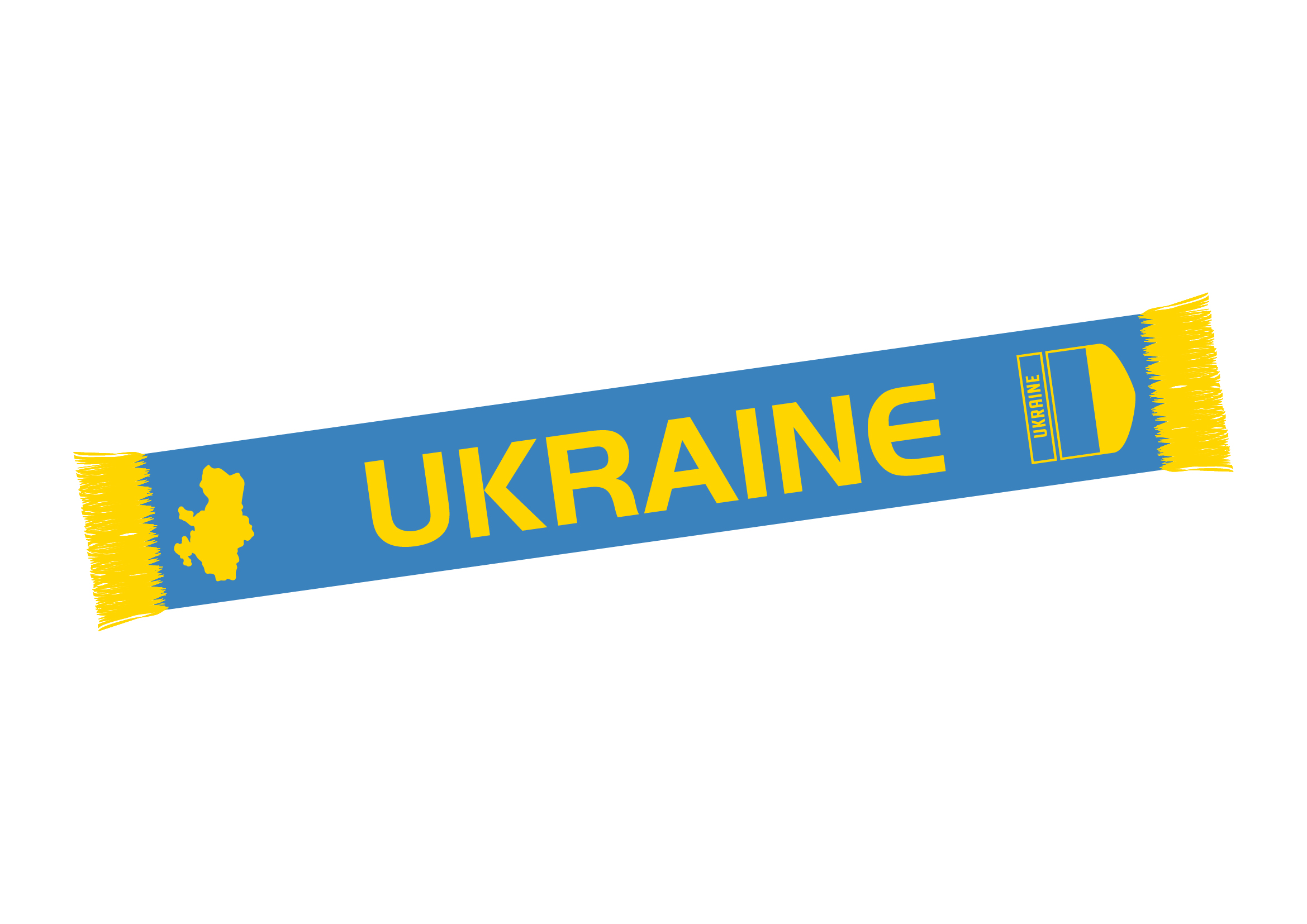 Schal Ukraine Länderumriss