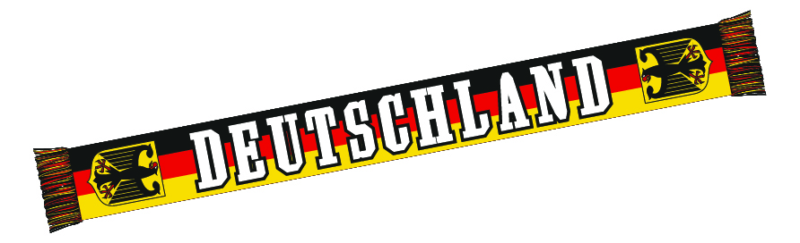 Schal bedruckt Baumwoll-Touch 140x17 cm Deutschland srg Nr 6