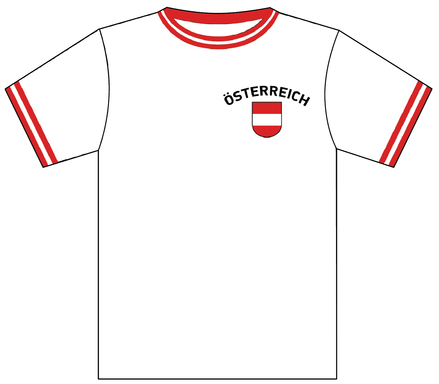 T-Shirt Österreich weiss