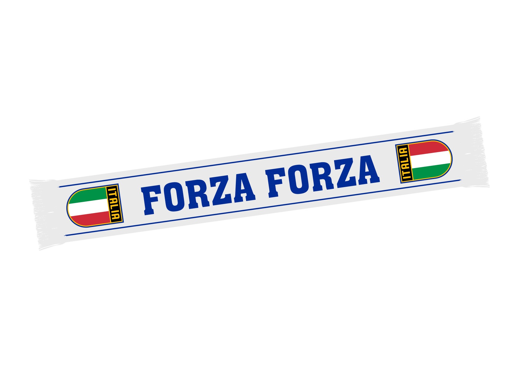 Schal Italien weiß Forza Azzurri
