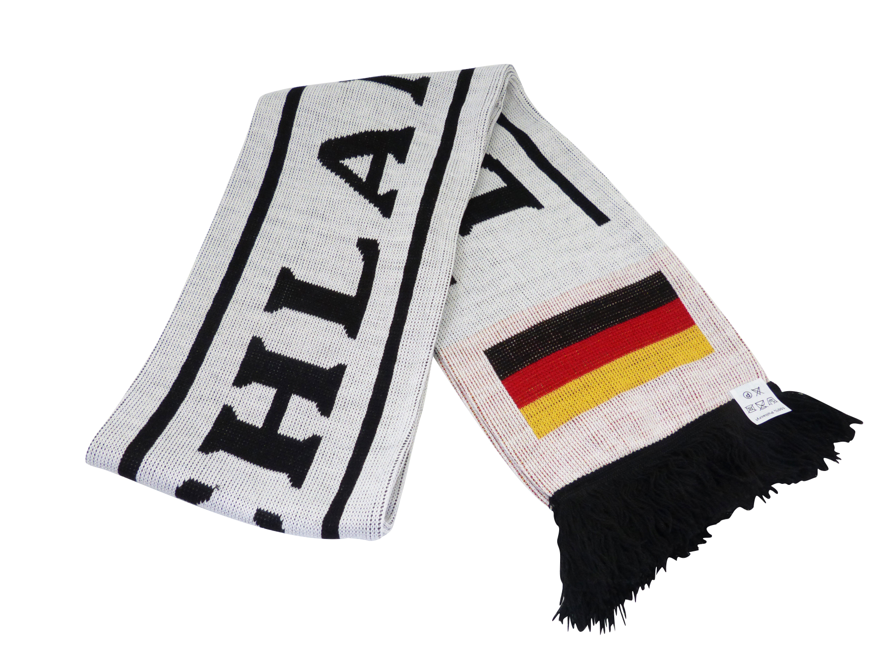 Schal Deutschland Promo gestrickt weiß