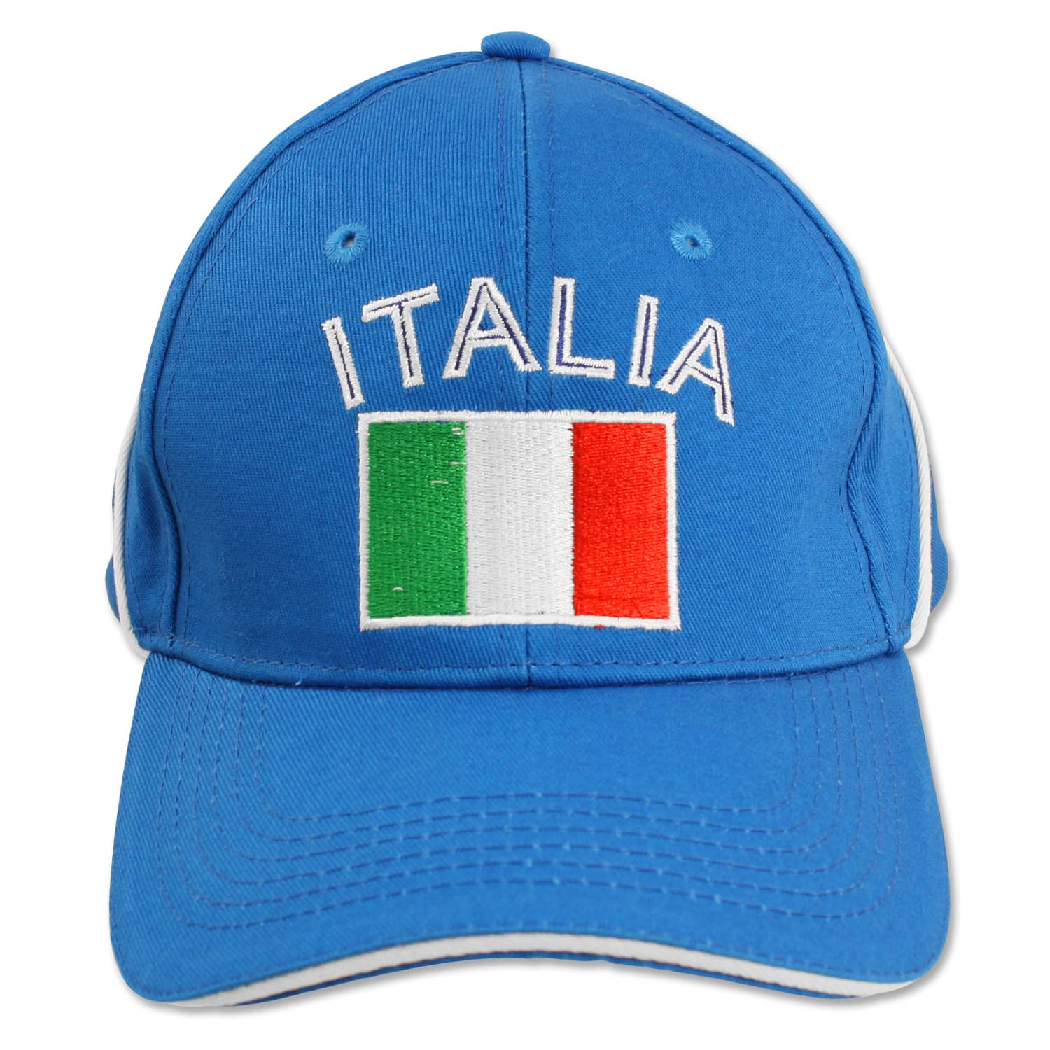 Cap Italien blau mit Flagge