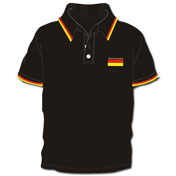 Poloshirt Deutschland schwarz