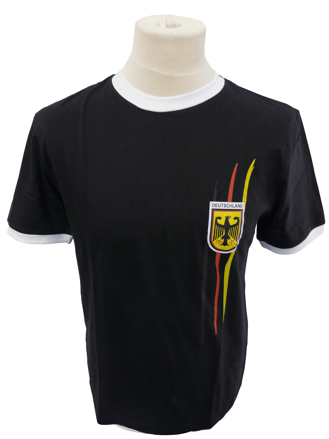 T-Shirt Deutschland schwarz Stripes