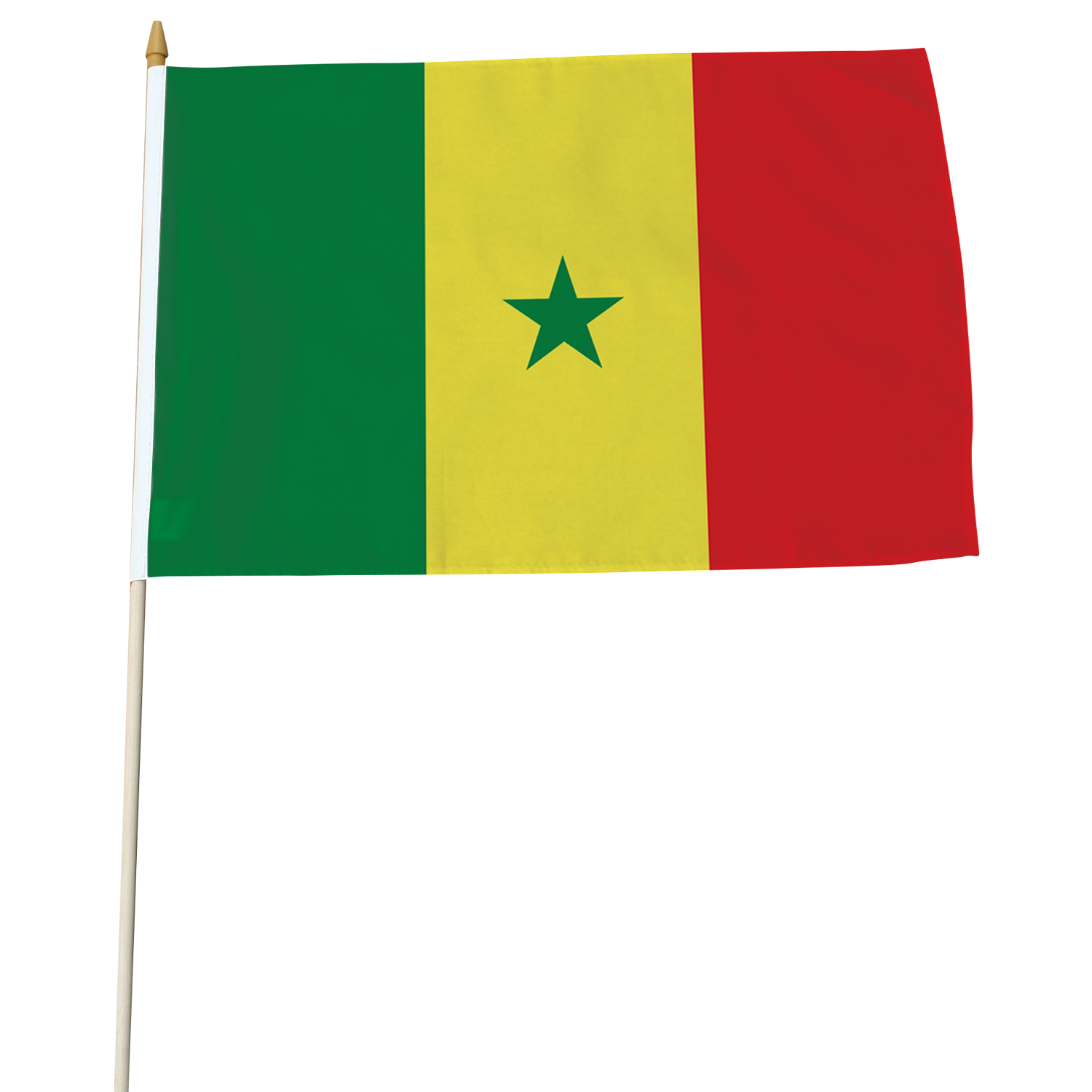 Stockfahne Senegal, 30x45 cm