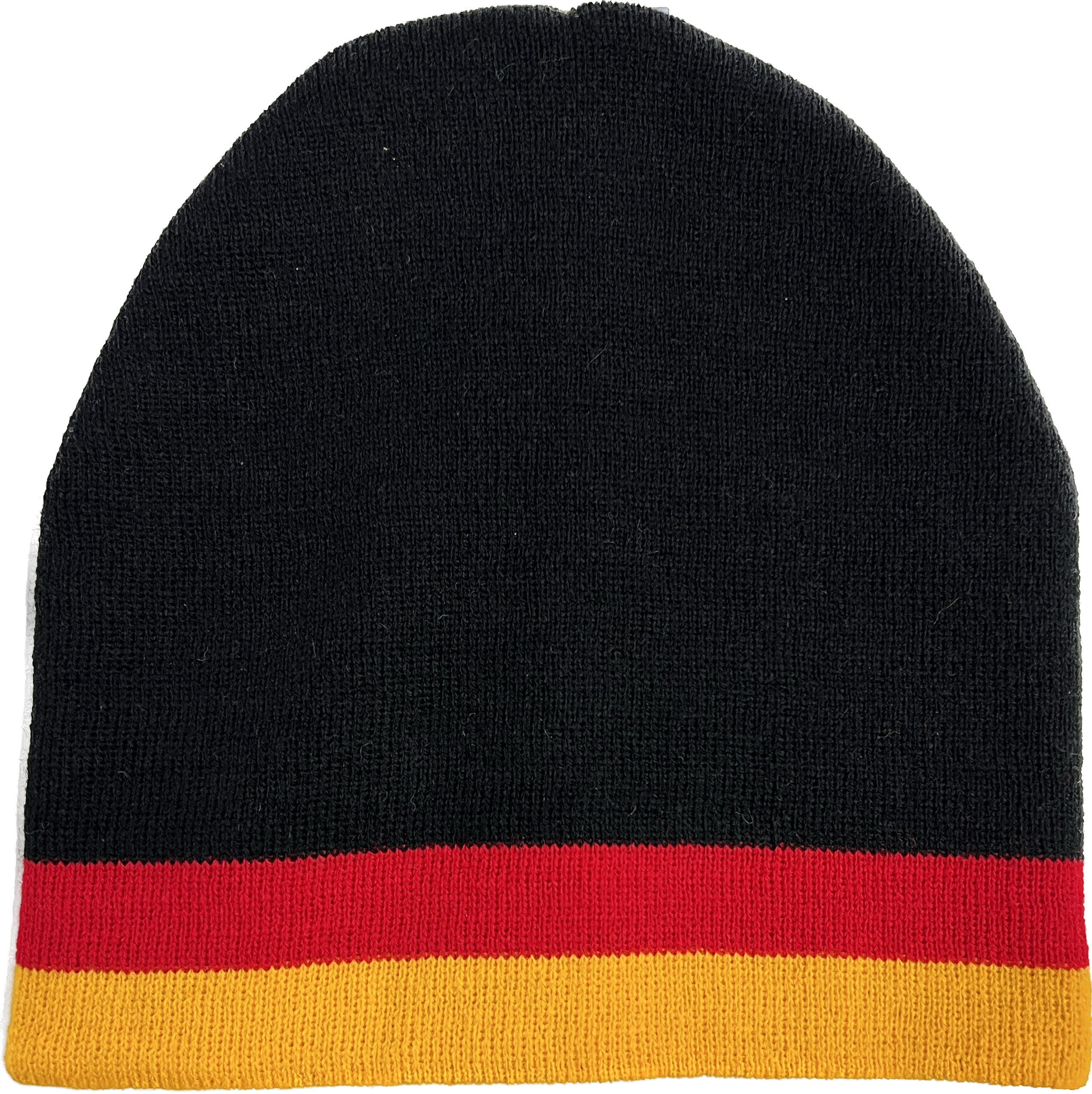 Beanie Deutschland, schwarz mit schmalen Streifen