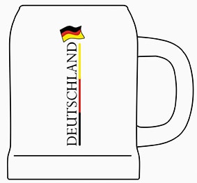 Bierkrug Deutschland 0,5 L