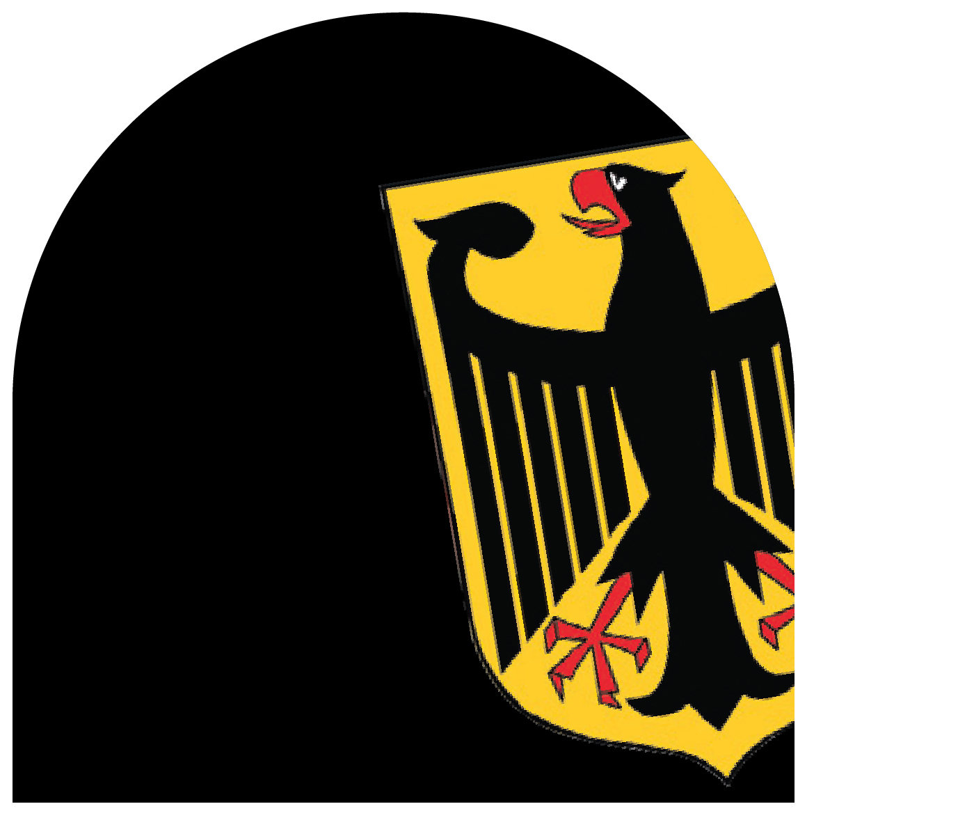 Beanie Deutschland schwarz mit Adler