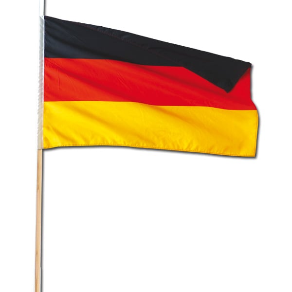 Fahne Deutschland 90x150cm auf Stock