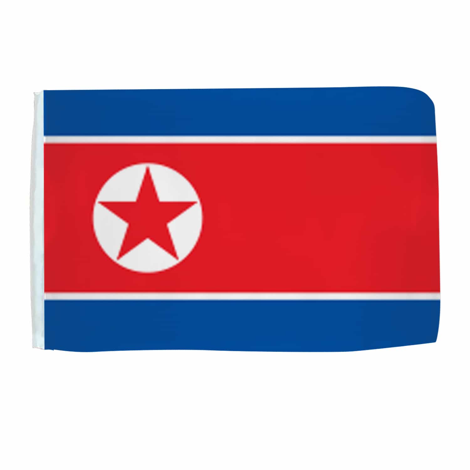 Seidenfahne Nordkorea, 90x150 cm