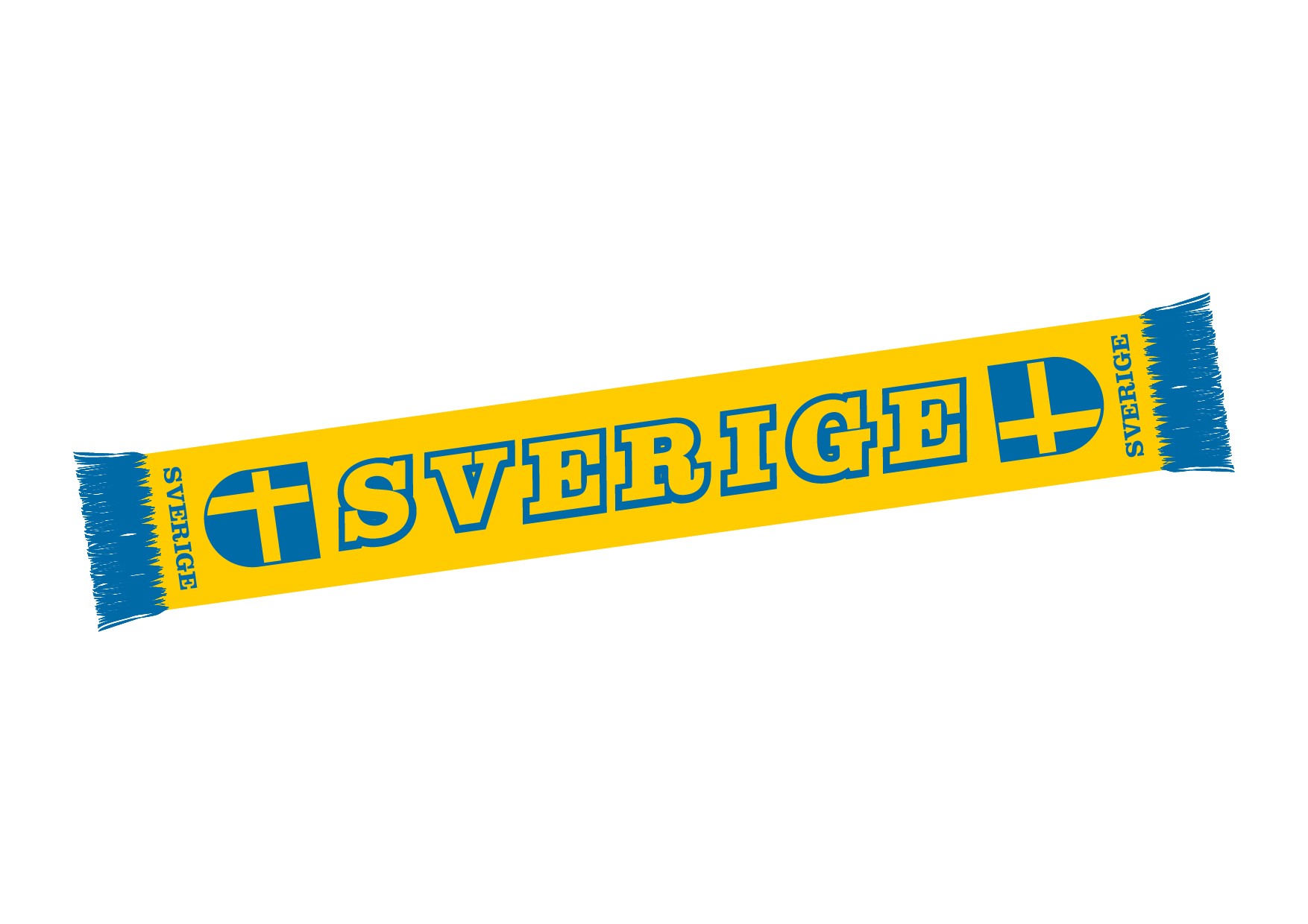 Schal Schweden Sverige gelb Flagge