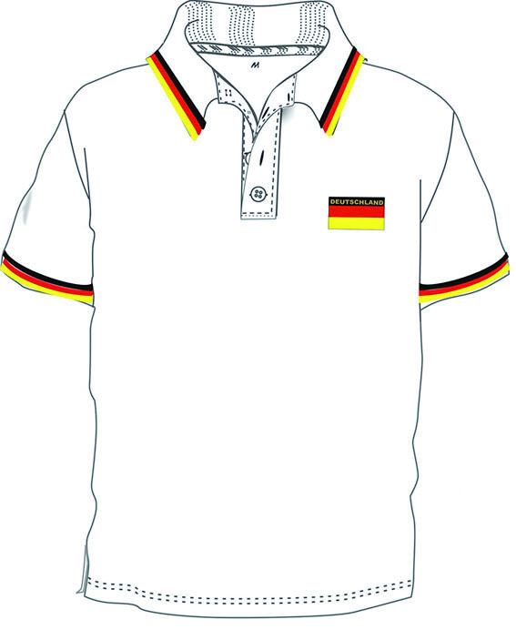 Poloshirt Deutschland weiß
