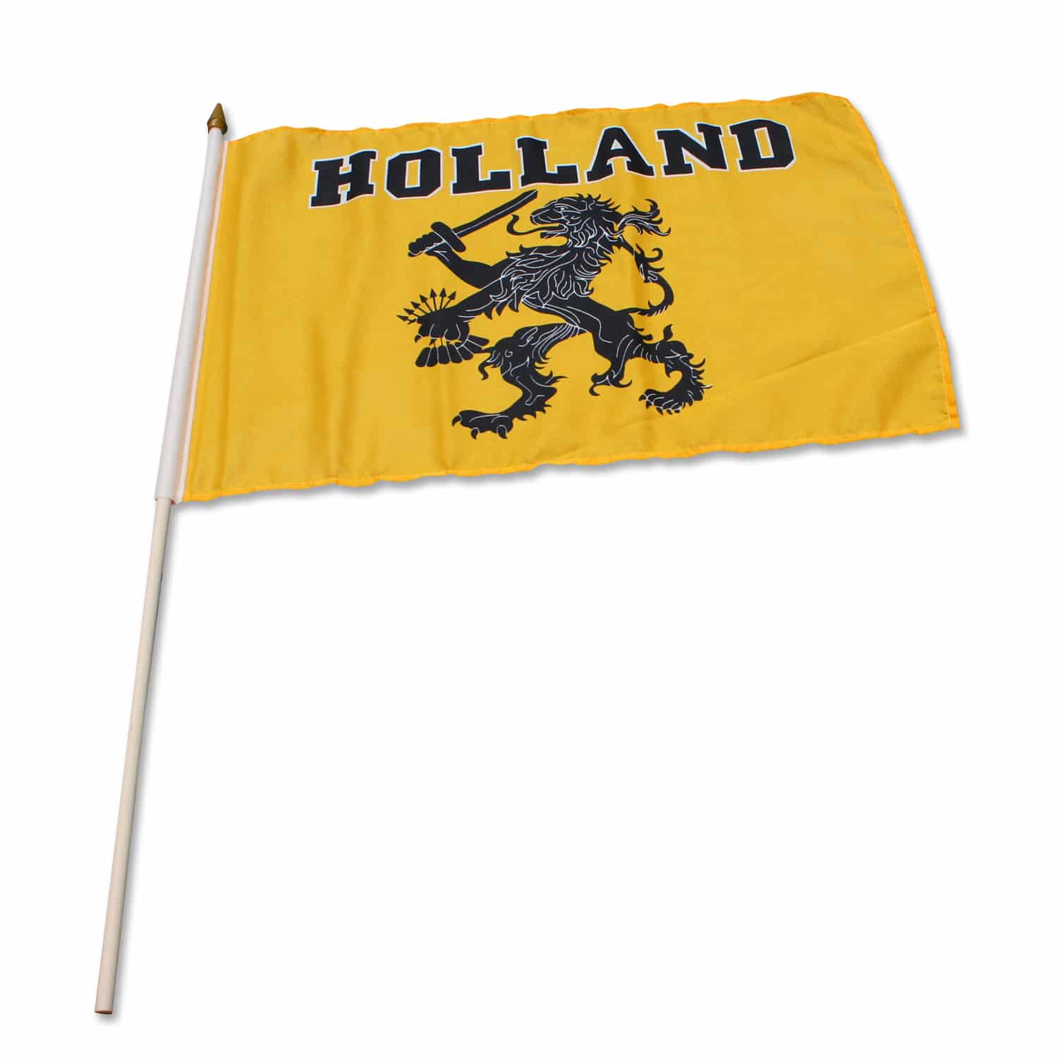 Stockfahne Holland, 30x45 cm Oranje mit Löwe