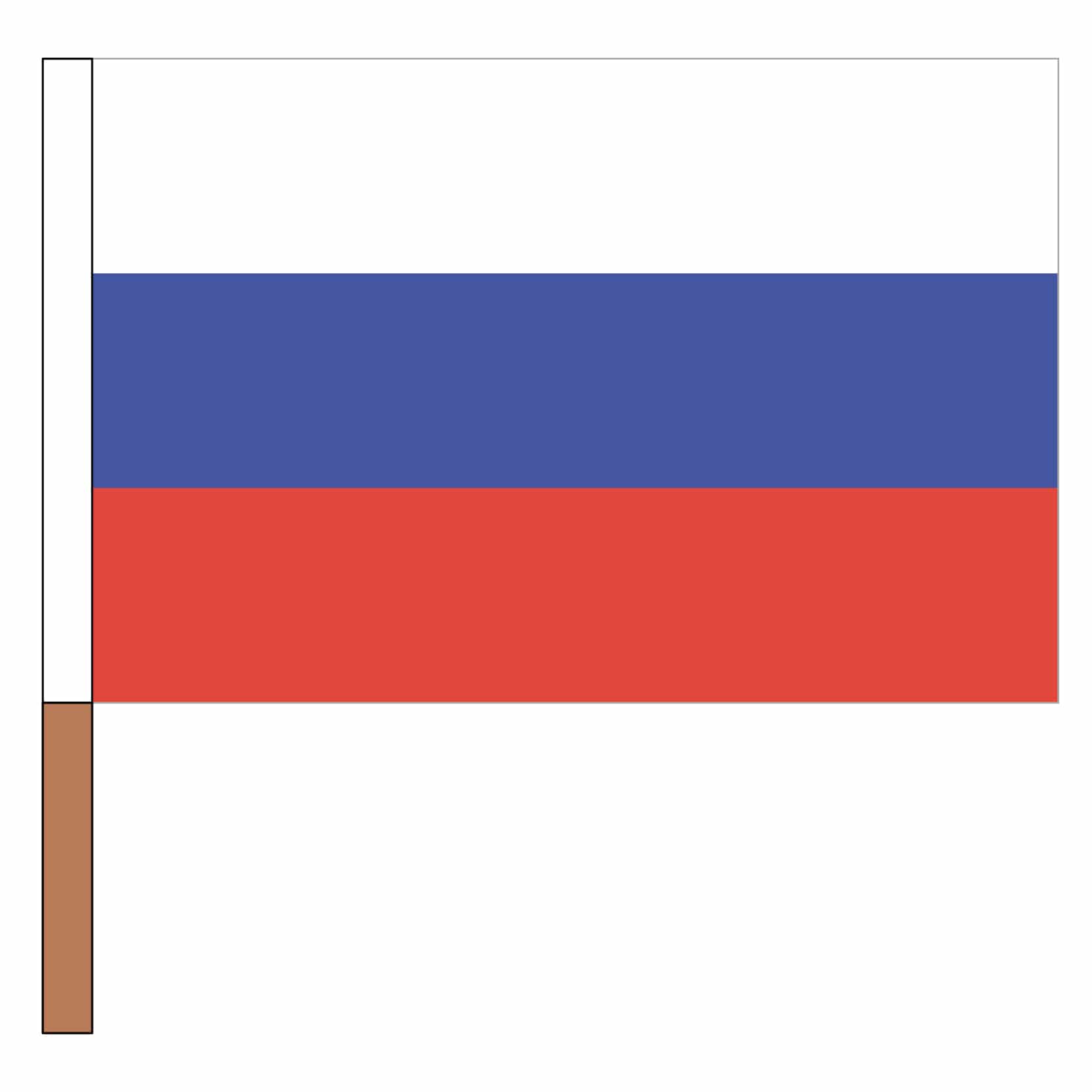 Stockfahne Russland, 30x45 cm