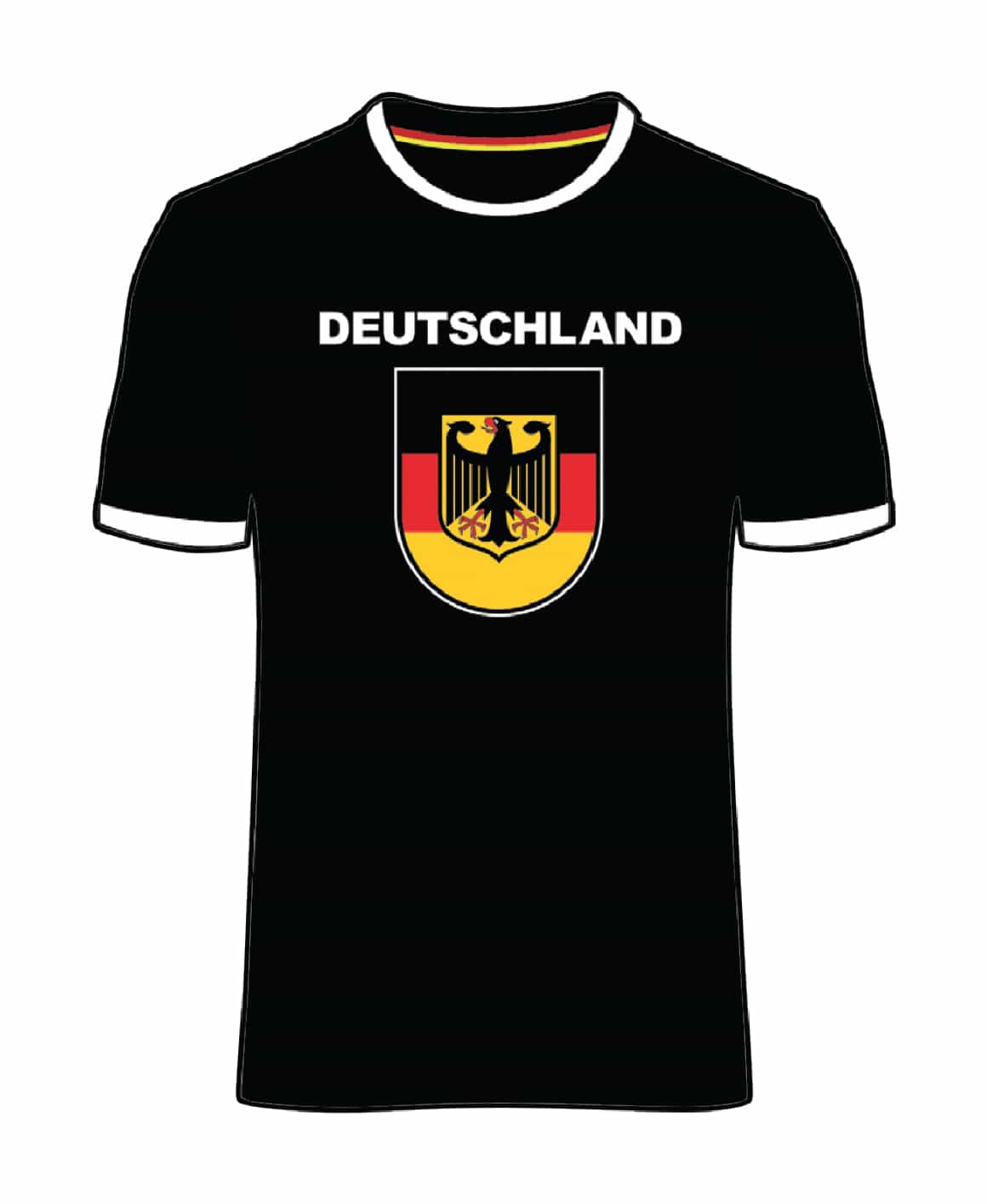 T-Shirt Deutschland schwarz Wappen