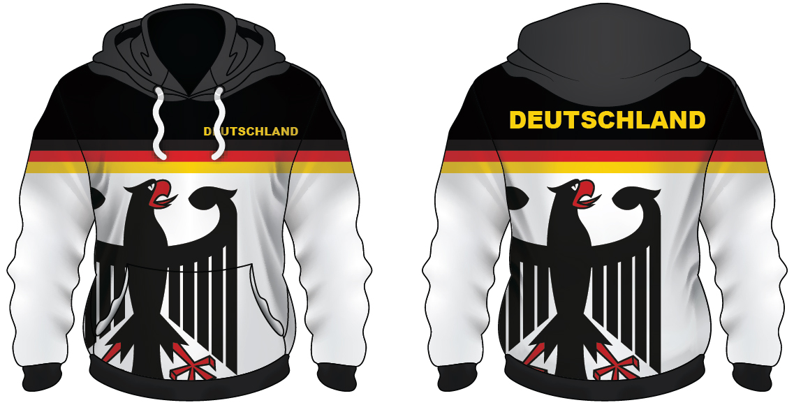 Hoodie Deutschland Allover Print