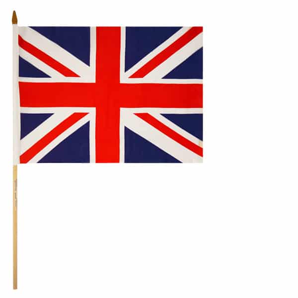 Stockfahne England - Union Jack, 30x45 cm