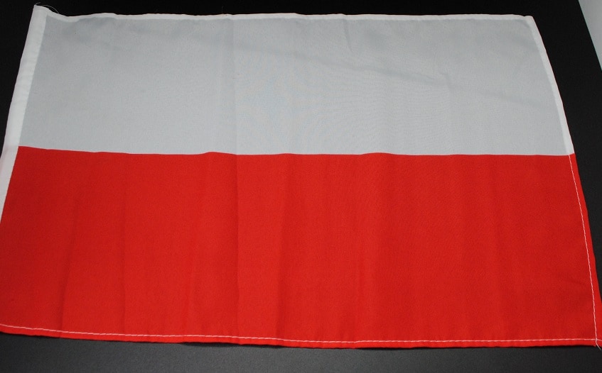 Seidenfahne Polen, 90x150 cm